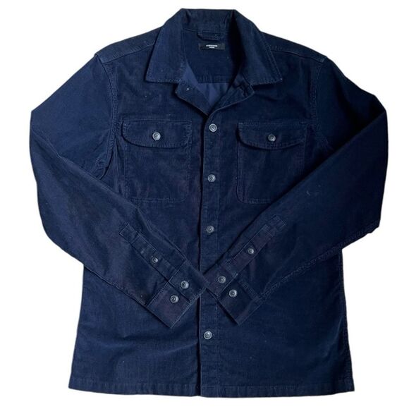JACK & JONES Navy Blue Corduroy Buttoned Men Shirt Jacket Size M - Picture 5 of 7